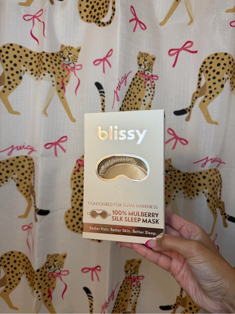 blissy 100% Mulberry Silk Sleep Mask — Gold